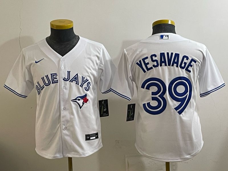 Youth 2025 Toronto Blue Jays #39 Yesavage white Game Nike MLB Jersey style 001->->
